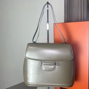 Bally vintage metallic mint silver shoulder bag